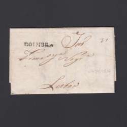 Pré-Filatélica circulada de Coimbra para Lisboa datada de 24-04-1836