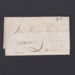 Pré-Filatélica circulada de Coimbra para Lisboa datada de 01-06-1836