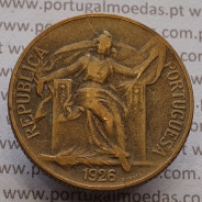 1 Escudo 1926 Bronze-Alumínio, 1$00 1926 Alumínio-Bronze Republica Portuguesa, World Coins Portugal  KM#576