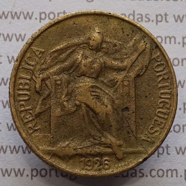 1 Escudo 1926 Bronze-Alumínio, 1$00 1926 Alumínio-Bronze Republica Portuguesa, World Coins Portugal  KM#576