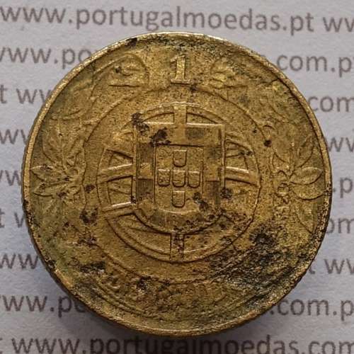 1 Escudo 1926 Bronze-Alumínio, 1$00 1926 Alumínio-Bronze Republica Portuguesa, World Coins Portugal  KM#576