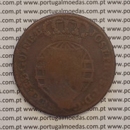 MOEDA 1 MACUTA COBRE 1770 COM CARIMBO ESCUDETE COROADO- ANGOLA - D.MARIA II