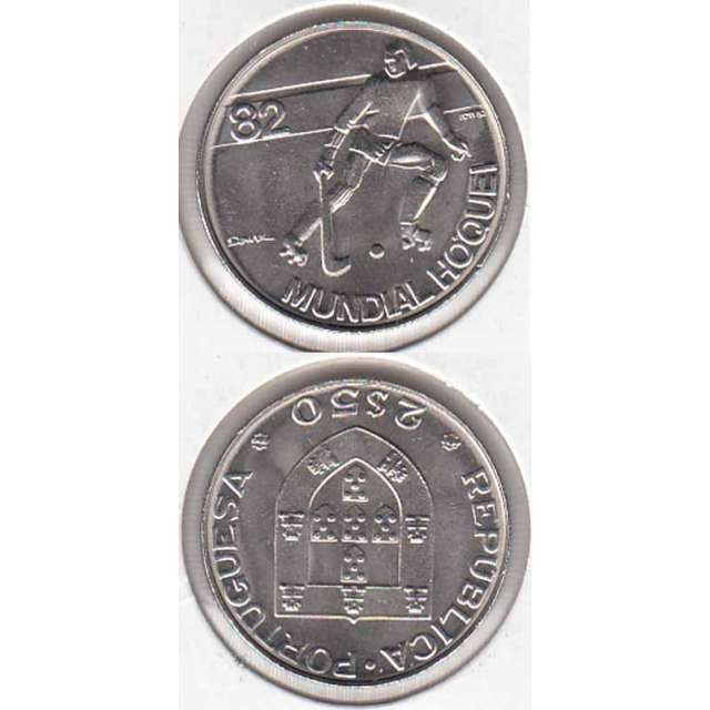 2$50 1982 Mundial Hóquei 82 (moeda 2$50  Mundial Hóquei 82)