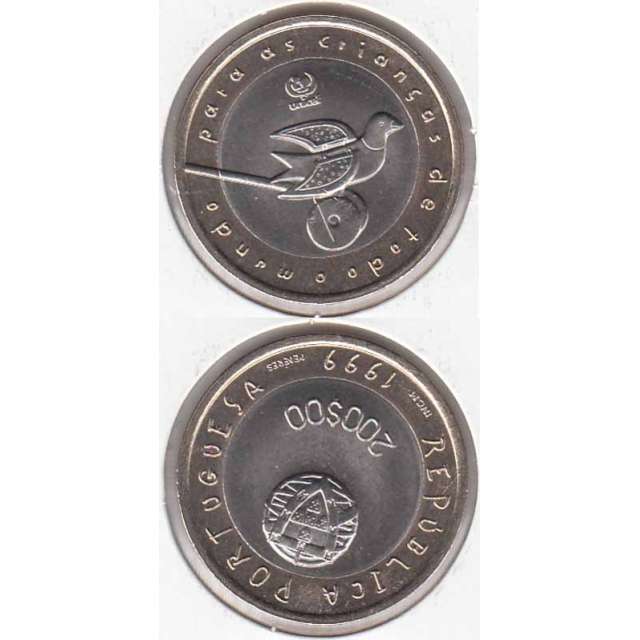 200 Escudos 1999 Unicef (moeda 200$00 Unicef)
