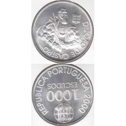 1000 Escudos prata 2000 D. João de Castro (moeda 1000$00 D. João de Castro)