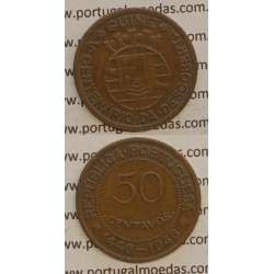 GUINÉ - 50 CENTAVOS BRONZE 1946 (MBC-)