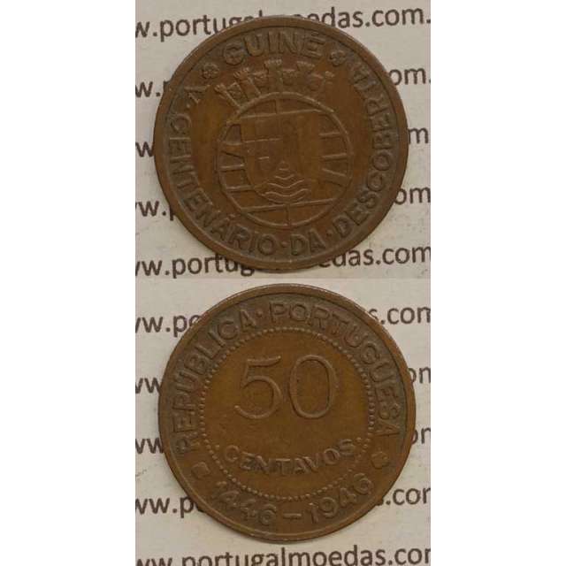 GUINÉ - 50 CENTAVOS BRONZE 1946 (MBC-)