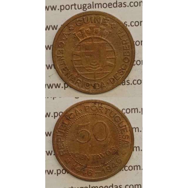 GUINÉ - 50 CENTAVOS BRONZE 1946 (BC+)