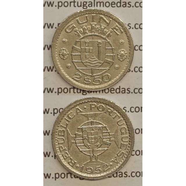 GUINÉ - 2$50 CUPRO-NÍQUEL 1952 (MBC+)
