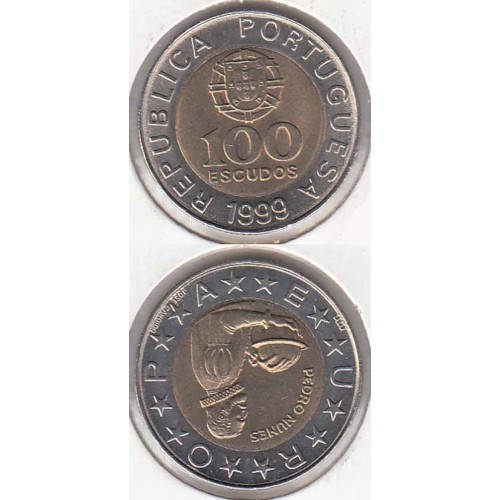 CEM ESCUDOS (100$00) BIMETÁLICA 1999 10 SECTORE