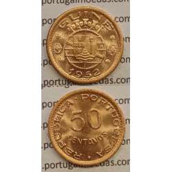 GUINÉ - 50 CENTAVOS BRONZE 1952 (SOB)
