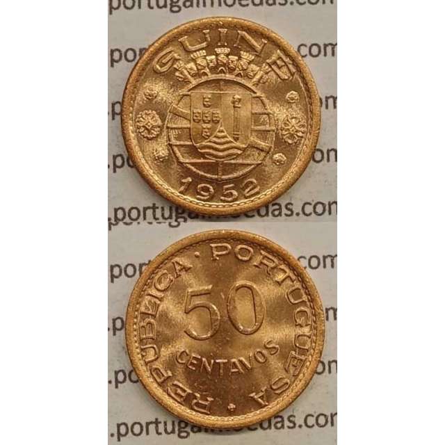 GUINÉ - 50 CENTAVOS BRONZE 1952 (SOB)