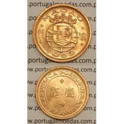 MACAU - 10 AVOS BRONZE 1952 (SOB)