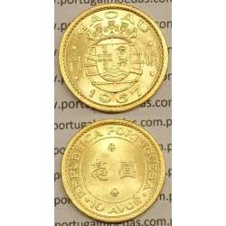 MACAU - 10 AVOS LATÃO NÍQUEL 1967 (SOB)