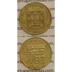 Macau 10 Avos 1984 Latão Níquel , Macao Portuguese Colony 10 avos 1984, (MBC+), Ex-Colónia Macau, World Coins Macao KM20