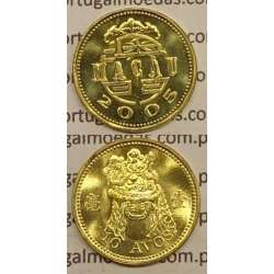 MACAU - 10 AVOS LATÃO-NÍQUEL 2005 (SOB)