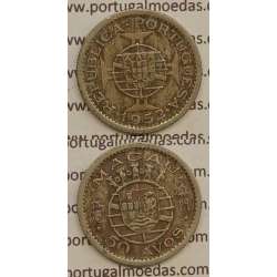 Macau 50 Avos 1952 Cuproníquel , Macao Portuguese Colony 50 avos 1952, (MBC), Ex-Colónia Macau, World Coins Macao KM 3