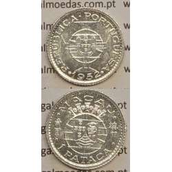 Macau 1 Pataca 1952 Prata , Macao Portuguese Colony 1 Pataca 1952, (Bela), Ex-Colónia Macau, World Coins Macao KM 4