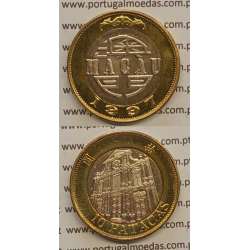 MACAU - 10 PATACAS BIMETÁLICA 1997 (SOB) MACAU - 10 PATACAS BIMETÁLICA 1997 (SOB)