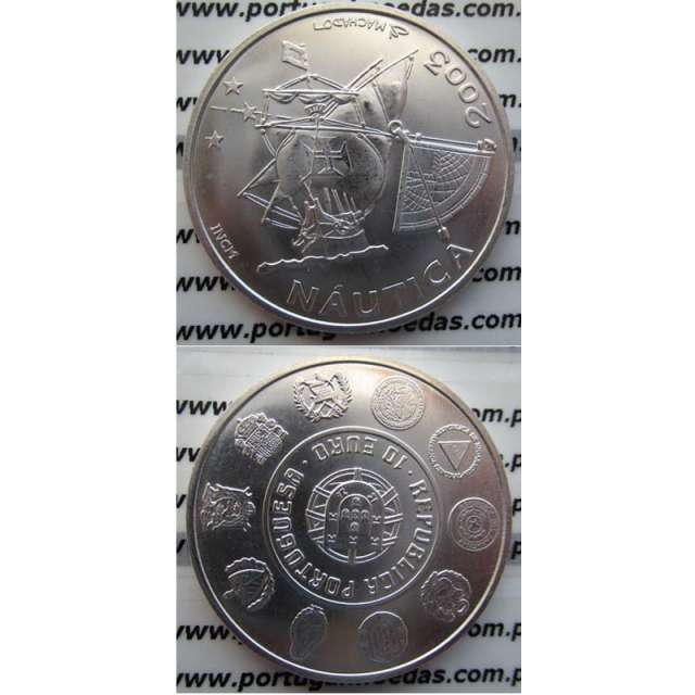 10 EUROS PRATA 2003 "NÁUTICA" (BELA/SOB)
