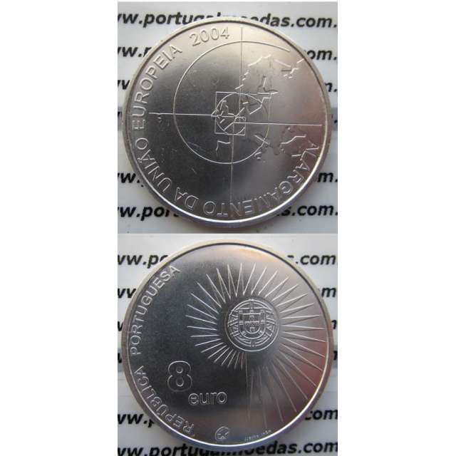 8 EUROS PRATA 2004 "ALARGAMENTO DA U.E." (BELA/SOB)