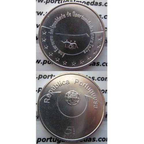 5 EUROS PRATA 2007 "IGUALDADE DE OPORTUNIDADES PARA TODOS " (BELA/SOB)