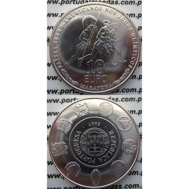 10 EUROS PRATA 2007 "JOGOS OLIMPICOS-A MARATONA" (BELA/SOB)
