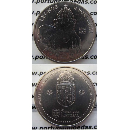 5 EUROS CUPRO-NÍQUEL 2014 "D.LEONOR DE PORTUGAL" (BELA/SOB)