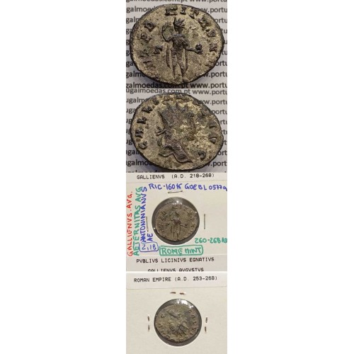 GALLIENUS - ANTONINIANO - GALLIENVS AVG / AETERNITAS AVG (266-268 d.C) (253 d.C A 268 d.C
