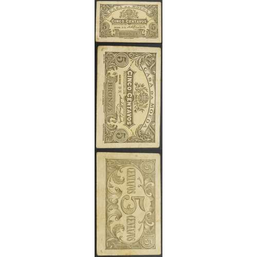 CÉDULA OFICIAL CASA DA MOEDA - 5 CENTAVOS 1918 ( POUCO CIRCULADA )