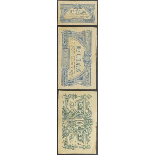 CÉDULA OFICIAL CASA DA MOEDA - 10 CENTAVOS 1917 ( POUCO CIRCULADA )