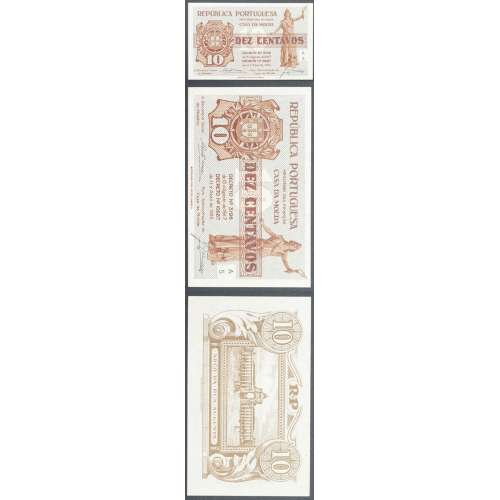 CÉDULA OFICIAL CASA DA MOEDA - 10 CENTAVOS 1917 ( NÃO CIRCULADA )