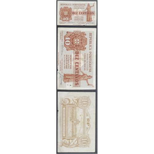 CÉDULA OFICIAL CASA DA MOEDA - 10 CENTAVOS 1917 ( POUCO CIRCULADA )