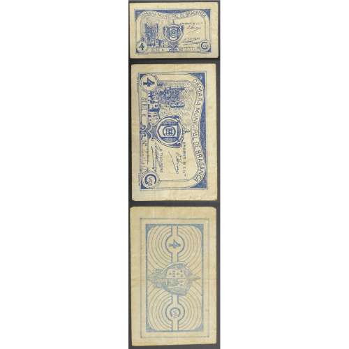 Portuguese notgeld, 4 Centavos Camara Municipal de Bragança, series E, (C), Private emergency money notes from 1917 to 1925.