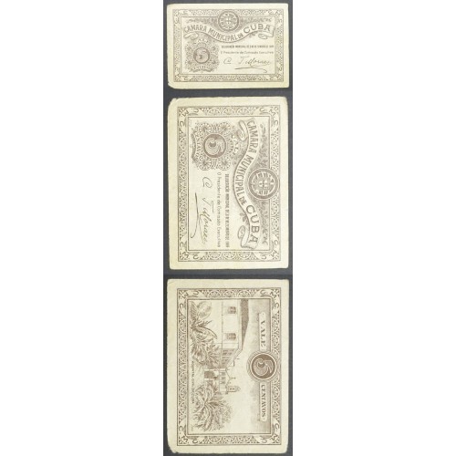 CÉDULA CÂMARA MUNICIPAL DE CUBA - VALE 5 CENTAVOS (CIRCULADA )