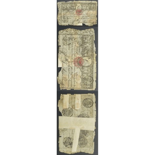 APÓLICE REAL ERÁRIO - 10$000 REIS 1799 - DATA IMPRESSA - COM CARIMBO DE D.PEDRO IV 1826 ( CIRCULADA )