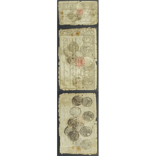 APÓLICE REAL ERÁRIO - 10$000 REIS 1799 - DATA MANUSCRITA - COM CARIMBO DE D.PEDRO IV 1826 ( CIRCULADA )