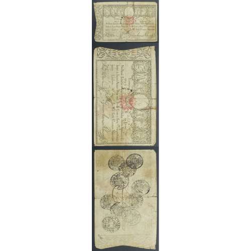 APÓLICE REAL ERÁRIO - 10$000 REIS 1799 - DATA MANUSCRITA - COM CARIMBO DE D.PEDRO IV 1826 ( POUCO CIRCULADA )