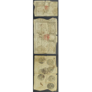 APÓLICE REAL ERÁRIO - 10$000 REIS 1799 - DATA EMENDADA "1798/9" - COM CARIMBO DE D.PEDRO IV 1826 ( CIRCULADA )