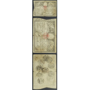 APÓLICE REAL ERÁRIO - 10$000 REIS 1798 - DATA IMPRESSA - COM CARIMBO DE D.PEDRO IV 1826 ( POUCO CIRCULADA )