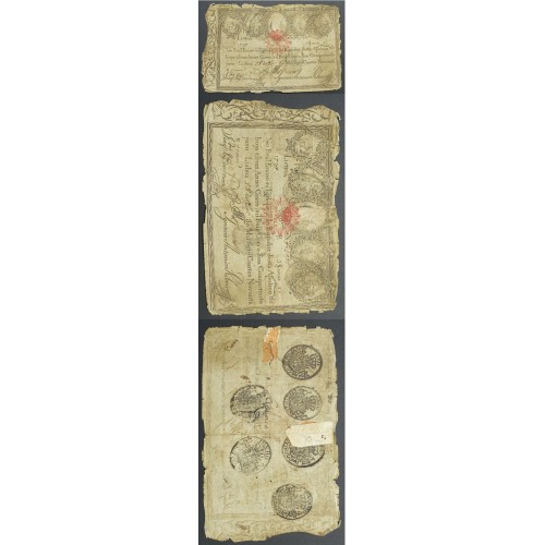 APÓLICE REAL ERÁRIO - 5$000 REIS 1799 - DATA MANUSCRITA - COM CARIMBO DE D.MIGUEL I 1828 ( CIRCULADA )
