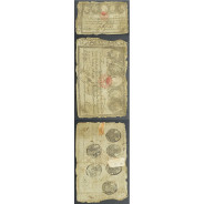 APÓLICE REAL ERÁRIO - 5$000 REIS 1799 - DATA MANUSCRITA - COM CARIMBO DE D.MIGUEL I 1828 ( CIRCULADA )