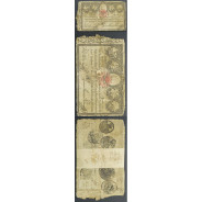 APÓLICE REAL ERÁRIO - 5$000 REIS 1799 - DATA MANUSCRITA - COM CARIMBO DE D.PEDRO IV 1826 ( CIRCULADA )