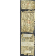 APÓLICE REAL ERÁRIO - 5$000 REIS 1799 - DATA EMENDADA "1798/9" - COM CARIMBO DE D.PEDRO IV 1826 ( CIRCULADA )