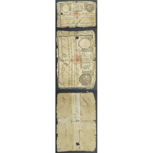 APÓLICE REAL ERÁRIO - 1$200 REIS 1805 - DATA MANUSCRITA - COM CARIMBO DE D.MIGUEL I 1828 ( CIRCULADA +)