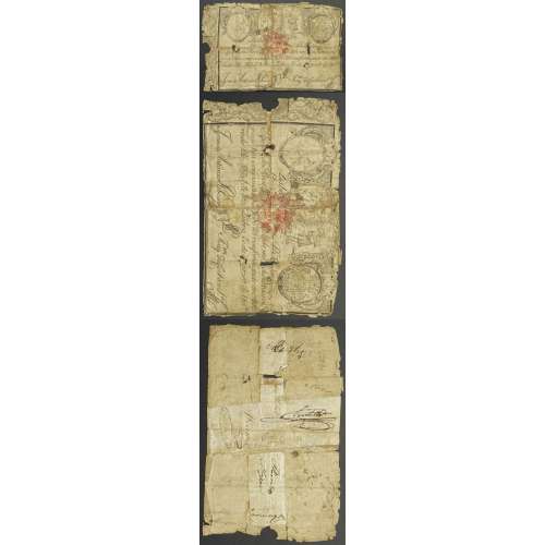 APÓLICE REAL ERÁRIO - 1$200 REIS 1805 - DATA MANUSCRITA - COM CARIMBO DE D.PEDRO IV 1826 ( CIRCULADA +)