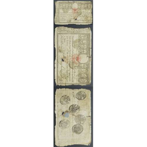 APÓLICE REAL ERÁRIO - 20$000 REIS 1799 - DATA IMPRESSA - COM CARIMBO DE D.PEDRO IV 1826 ( CIRCULADA )