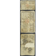 APÓLICE REAL ERÁRIO - 20$000 REIS 1799 - DATA MANUSCRITA - COM CARIMBO DE D.MIGUEL I 1828 ( CIRCULADA )