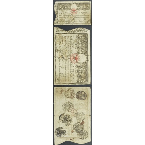 APÓLICE REAL ERÁRIO - 20$000 REIS 1799 - DATA MANUSCRITA - COM CARIMBO DE D.PEDRO IV 1826 ( POUCO CIRCULADA )