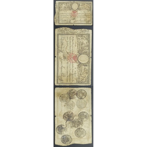 APÓLICE REAL ERÁRIO - 20$000 REIS 1798 - DATA IMPRESSA - COM CARIMBO DE D.PEDRO IV 1826 ( CIRCULADA )